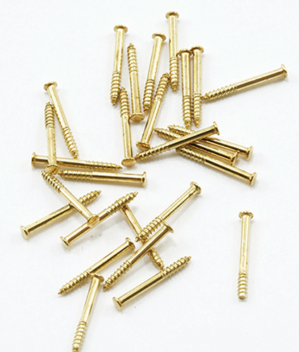 Dollhouse Miniature 1/4" Brass Brads, 100  Pk